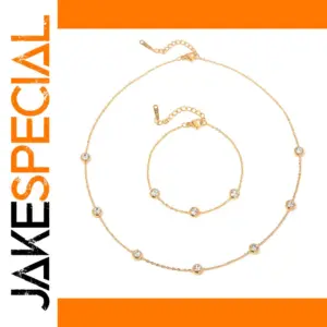 Cubic Zirconia Stainless Steel Jewelry Set