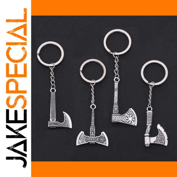 Norse Axe Pendant Keychain Vintage Charm