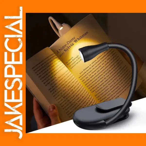 USB Rechargeable 3 Color Book Light Lamp