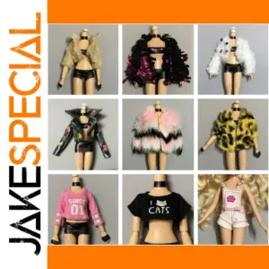 Doll Clothes Fur Top Coat for 11.5-inch Dolls