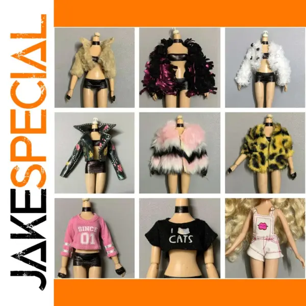 Doll Clothes Fur Top Coat for 11.5-inch Dolls