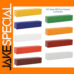 9pcs HO Scale 1:87 Blank Shipping Containers