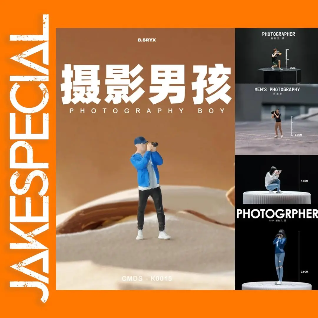 1/64 Scale Miniature Photographer Figurines 1 1/64 Scale Miniature Photographer Figurines
