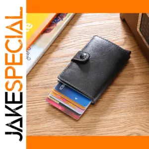 Slim RFID Blocking PU Leather Card Holder