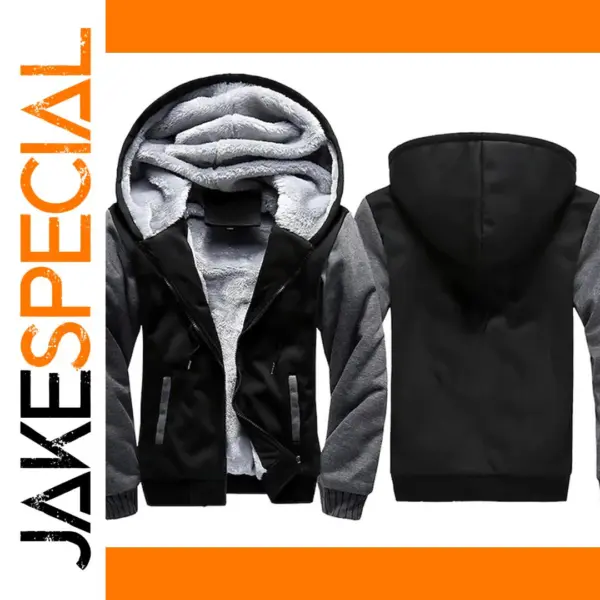 Men's Thick Fleece Hooded Jacket M~5XL