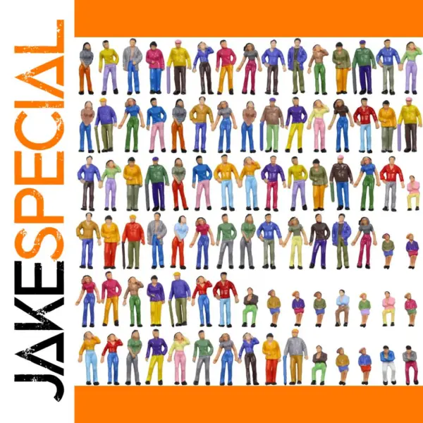 Evemodel 100pcs 1:75 Painted Train Figures