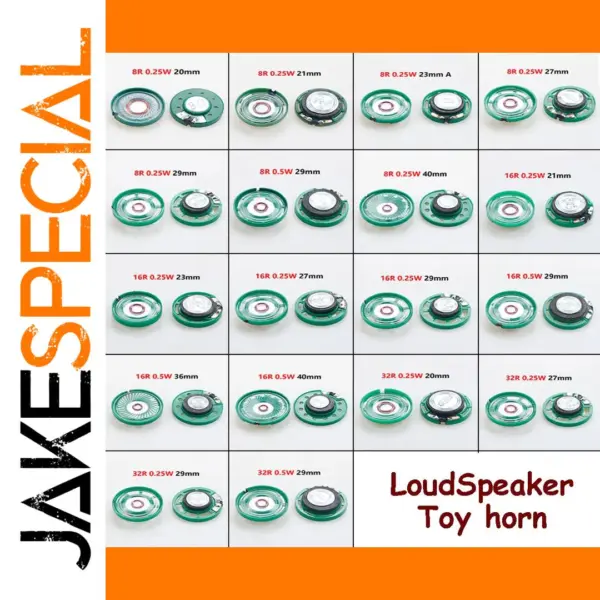 Green Round 8-32 Ohm Toy Car & Doorbell Speaker Set