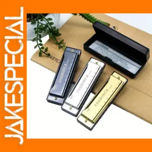 10 Hole C Chromatic Harmonica with Case