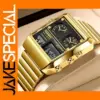 Men's Luxury Digital Square Watch with Dual Display