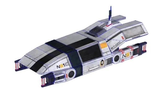 Mass Effect Kodiak Drop Fighter Paper Model - Image 2