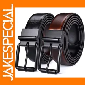 Men's Reversible Leather Belt Black Coffee
