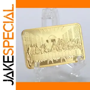 Last Dinner Christ Jesus Gold Replica Coin 1Oz
