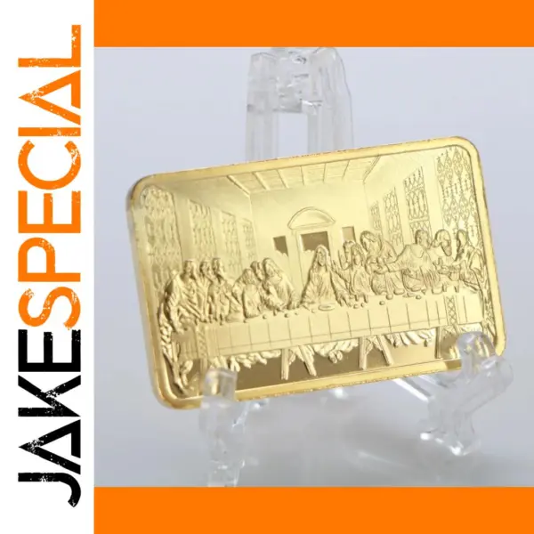 Last Dinner Christ Jesus Gold Replica Coin 1Oz