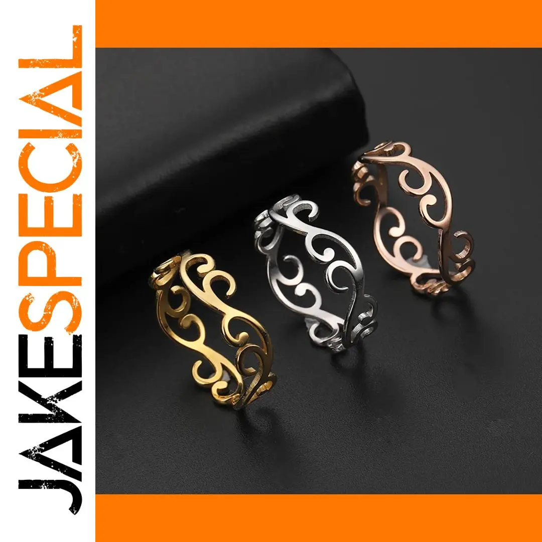 Vintage Filigree Flower Ring in Rose Gold 1 Vintage Filigree Flower Ring in Rose Gold