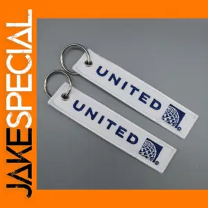 United Airlines Pilot Keychain Double Sided Design