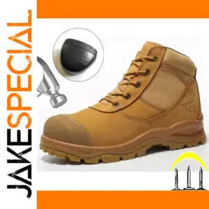 Men's Genuine Leather Steel Toe Safety Boots