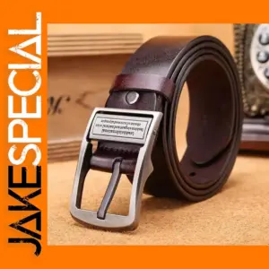 Luxury Cowhide Men's Casual Belt with Buckle
