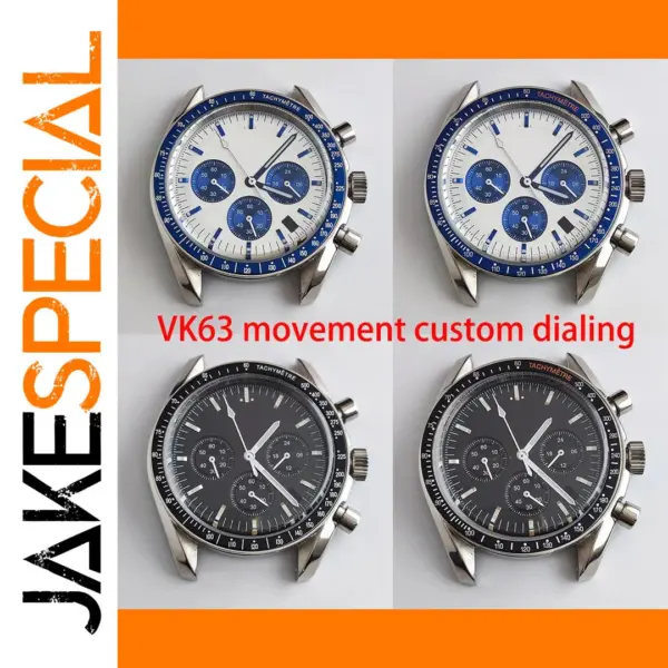 VK63 Panda Dial Men's Watch Case 40MM