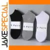 Unisex Low Cut No Show Ankle Socks — 5 Pairs