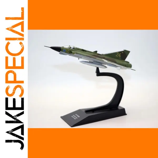 1/100 Scale J35F Draken Fighter Model Aircraft