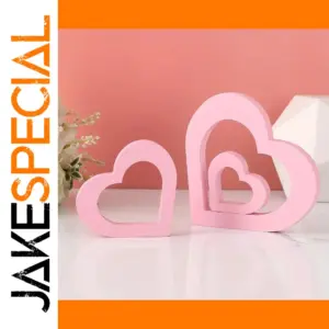 Wooden Valentine's Day Heart Decor Set
