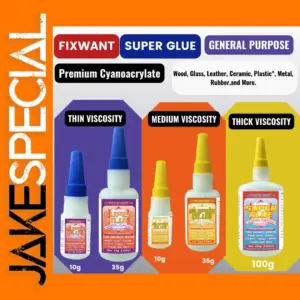 FIXWANT Multi-Viscosity Cyanoacrylate Liquid Super Glue