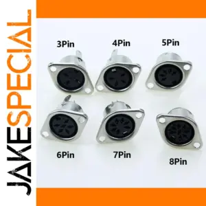 8-Pin DIN Socket for MIDI and Keyboard Plugs