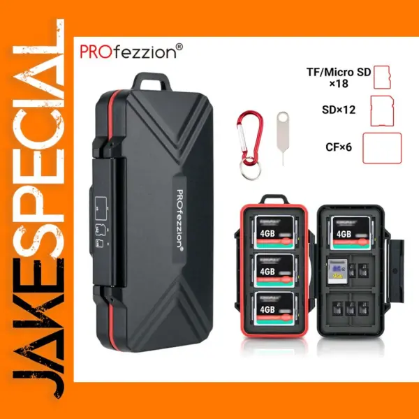 PROfezzion 36 Slot Waterproof SD Card Case