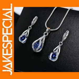 Elegant Silver Necklace and Earrings Set