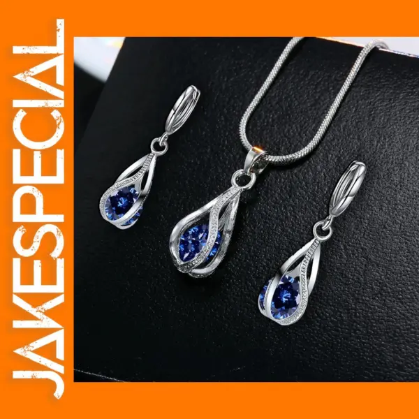 Elegant Silver Necklace and Earrings Set