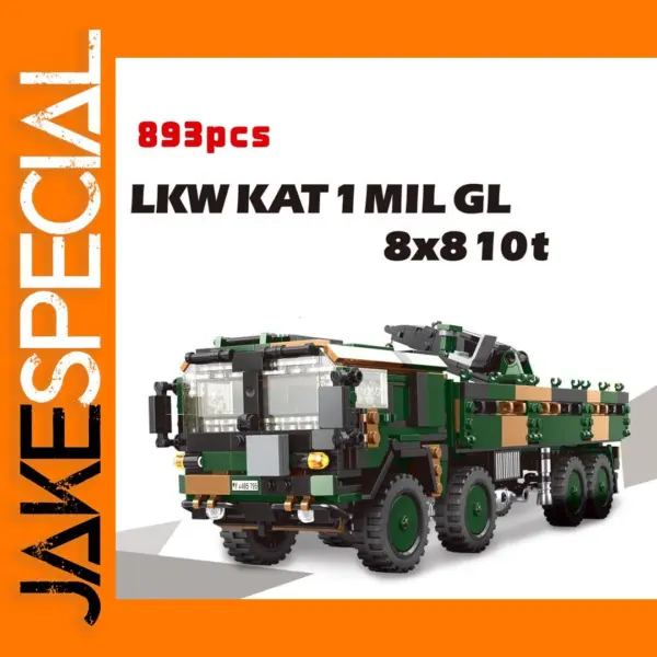 MOC Military Truck Brick Set 893 Pieces