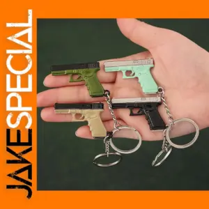 Mini G17 P18C Alloy Gun Keychain
