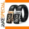 Men's Leather Dragon Belt with Automatic Buckle