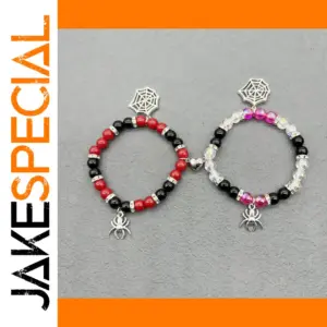 Spider Charm Friendship Bracelets for Couples