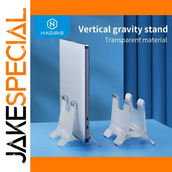 Transparent Vertical Laptop Stand for MacBook & Surface