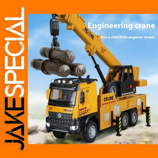 Mini Engineering Crane Toy with Retractable Arm