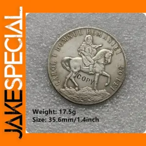 1906 Romania 50 Lei Carol I Replica Coin