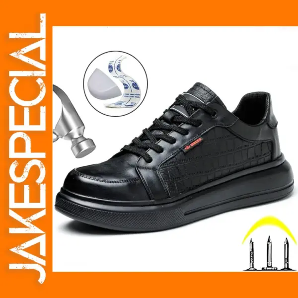 Cowhide Waterproof Safety Work Boots for Men