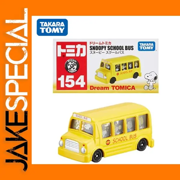 Snoopy School Bus Diecast Model Toy 1:64