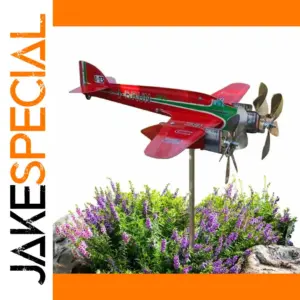 Metal Airplane Weather Vane for Garden Decor