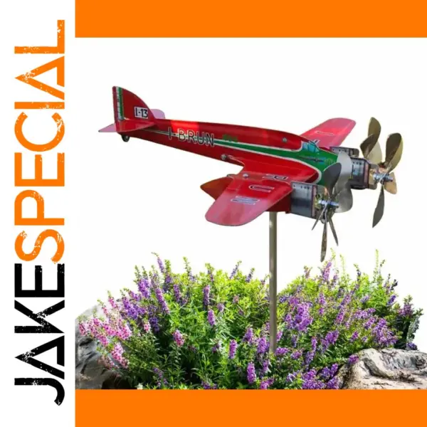 Metal Airplane Weather Vane for Garden Decor
