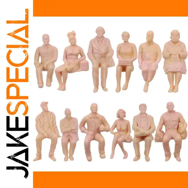 12pcs Unpainted Figurines for G Scale Trains