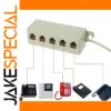 RJ11 Phone Line Splitter 5-Way Adapter