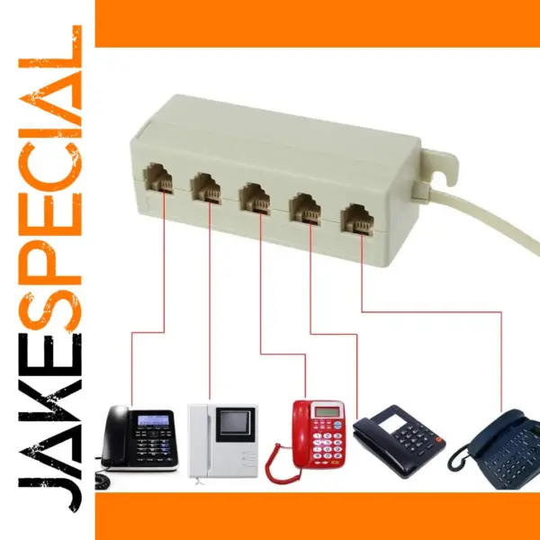 RJ11 Phone Line Splitter 5-Way Adapter