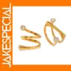 Stylish Asymmetrical White Zirconia Ring for Women