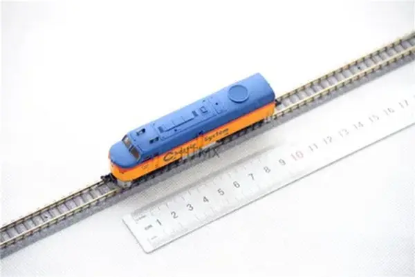 N Scale 1/160 Diecast Blue and Yellow Train Model - Image 7
