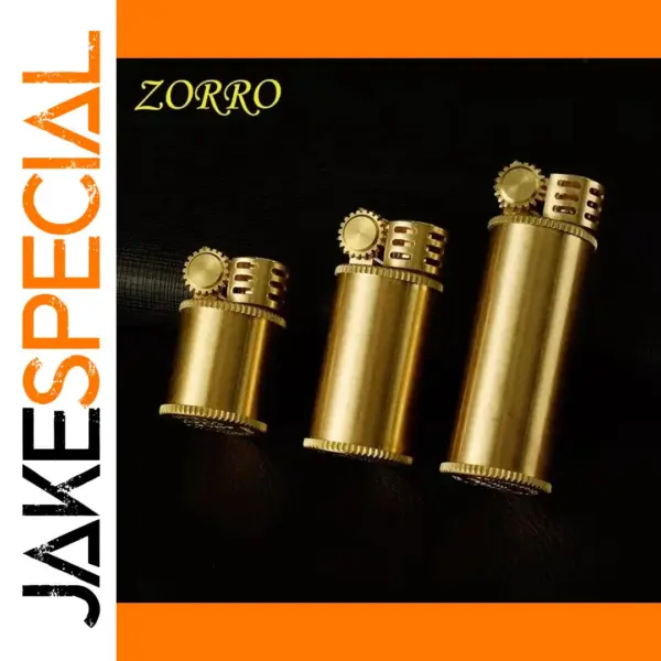 ZORRO Brass Kerosene Lighter Retro Portable Gadget