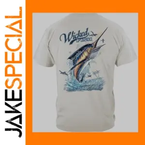 Unique Marlin Fisherman Graphic T-Shirt for Men