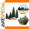 24pcs Miniature Pine Trees and Moose Set