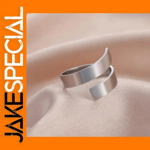 Minimalist Stainless Steel Adjustable Ring for Women